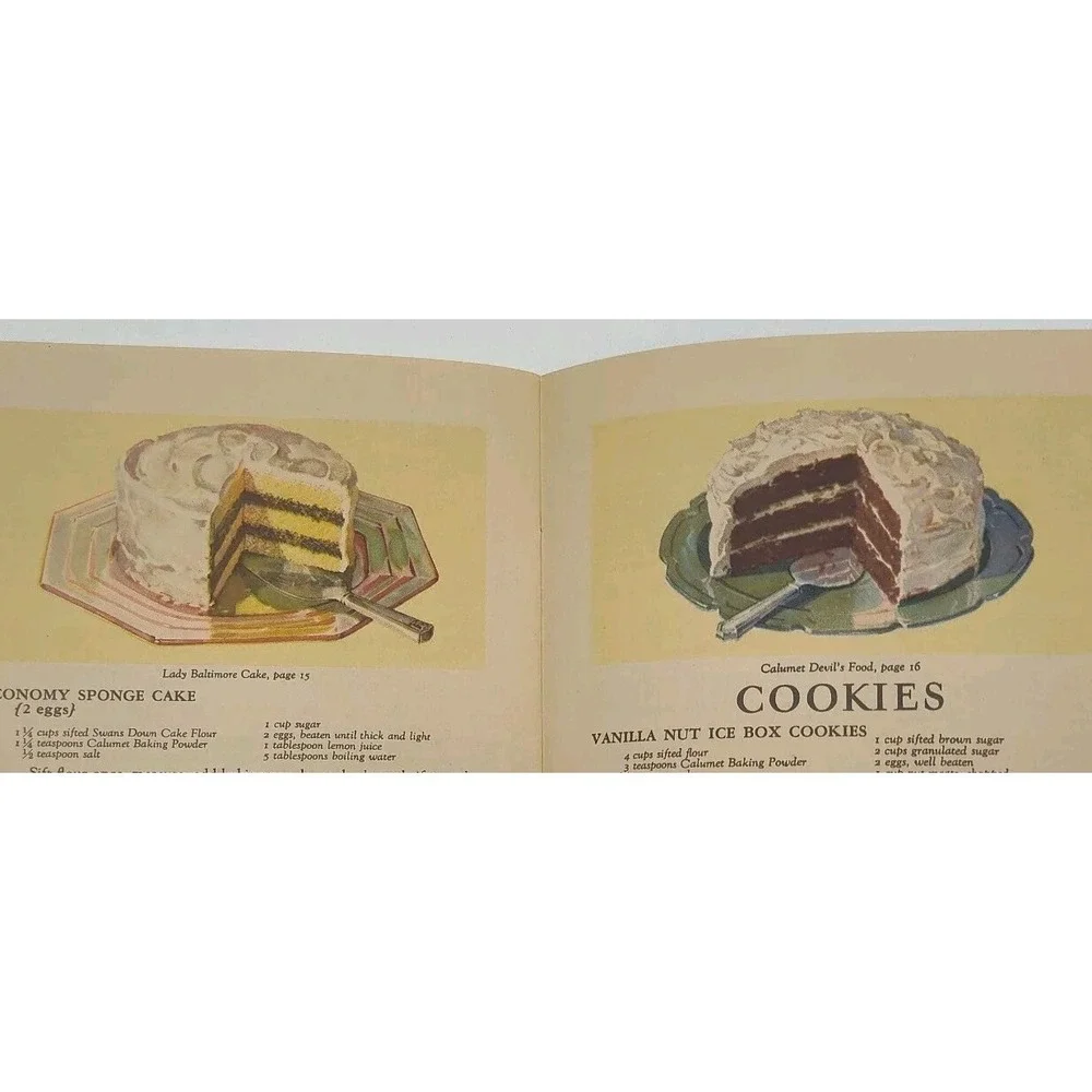1930 Recipes Cookbook THE CALUMET BAKING BOOK New Edition SEE‎ PICS
